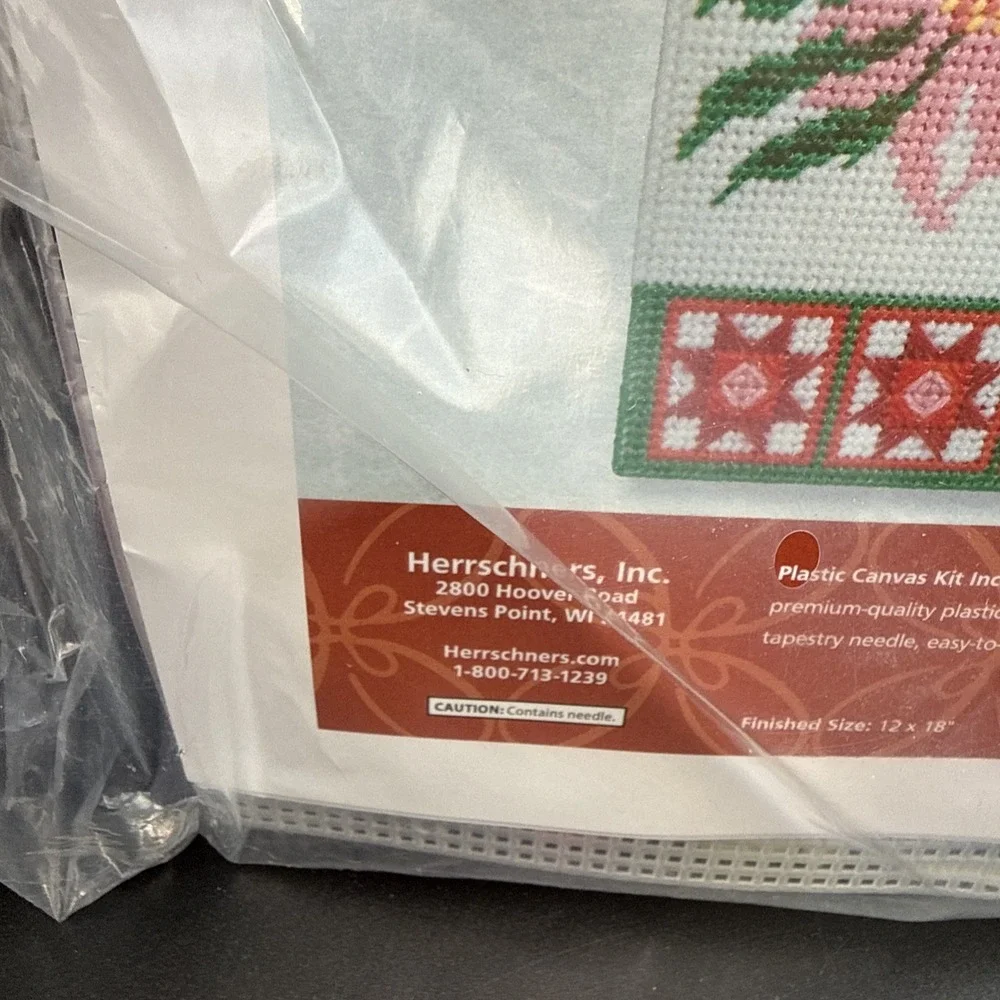 Herrschners Plastic Canvas Winter Welcome Wall Hanging 12 X 18